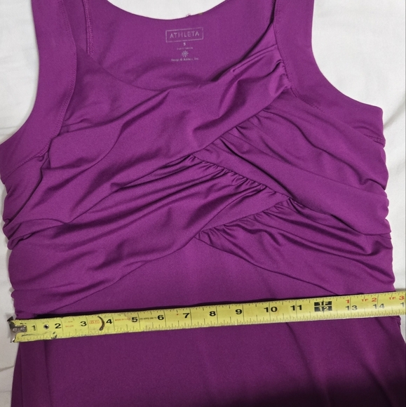 Athleta Tangelo Twist Front Dress Magenta Purple Sz Small - Picture 7 of 7